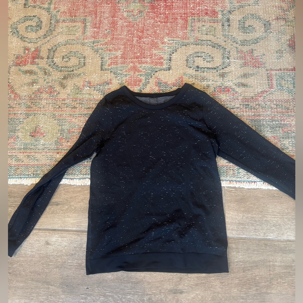 Lulu lemon speckle black long sleeve